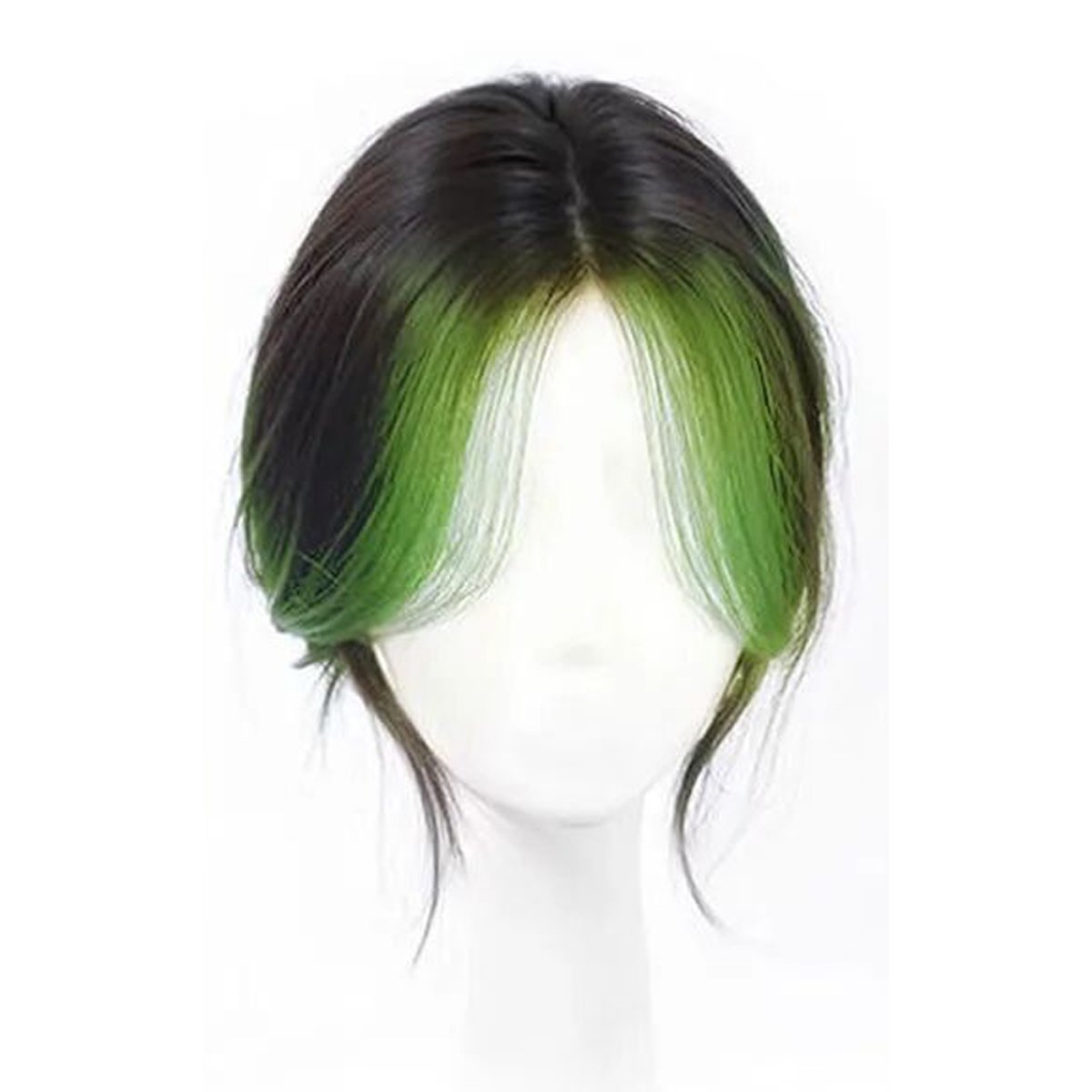 Long Hair Topper, Middle Part 3D French Bangs Topper Black with Green Highlight Amazon.com : VAVANGA Long Hair Topper with Bangs, 3D French  main image 4